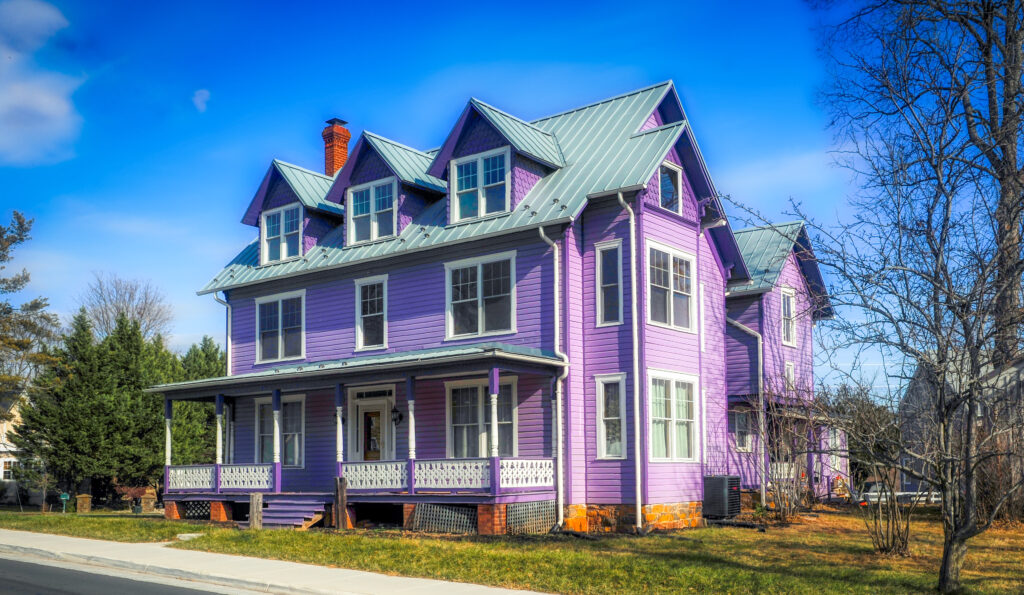 Two Ashburn homes are known for their unique purple paint jobs